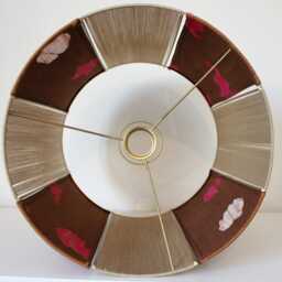 Ceiling Lampshade - One Of A Kind Handwoven Batik Fabric & Yarn - thumbnail 3