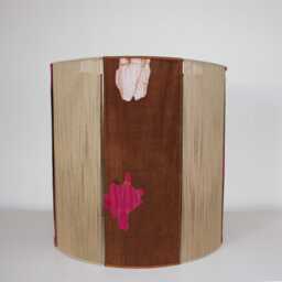 Ceiling Lampshade - One Of A Kind Handwoven Batik Fabric & Yarn - thumbnail 2