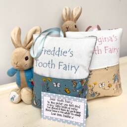 Peter Rabbit Tooth Fairy Bag, Tooth Fairy, Peter Rabbit Bag, Personalised Bedroom Decor, Childs Bedroom, Nursery Decor - thumbnail 2