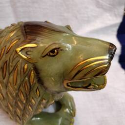 Jade Lion, Lion Statue, Gemstone Animals, Carved Stone Animals, Home Decorative Showpiece, Spirit Animal Decor, Office Decoratives - thumbnail 3