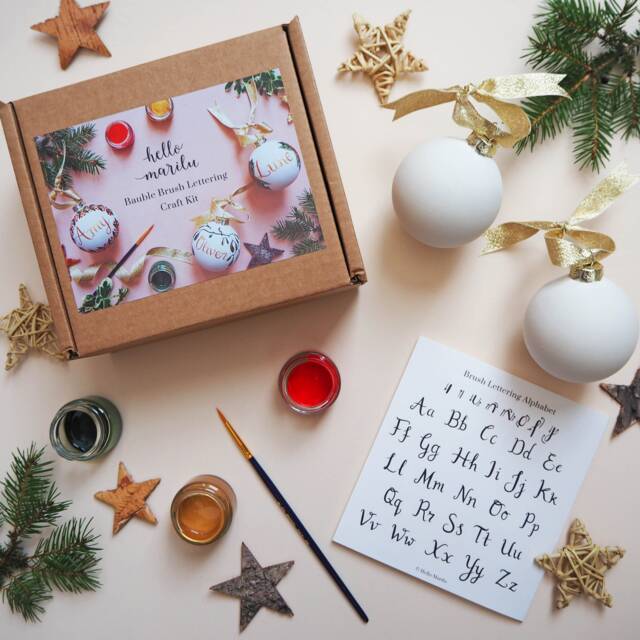 Bauble Brush Lettering Craft Kit - image 1