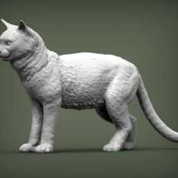 Cat Standing -3D Printed - For Lovers, Ornament, Memorial, Gift - thumbnail 3