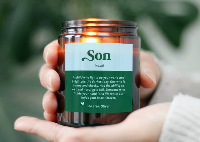 18Th 21st 30Th Birthday Gift For Son From Mum & Dad - Thinking Of You Missing Personalized Candle - image 1
