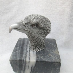 American Bald Eagle Head Ratrod Hotrod Car Hood Ornament - thumbnail 3