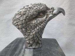 American Bald Eagle Head Ratrod Hotrod Car Hood Ornament - thumbnail 1