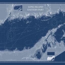 Long Island Chart Art Print Eastern Part, Multi-Color Giclee - thumbnail 3