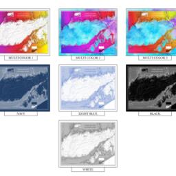 Long Island Chart Art Print Eastern Part, Multi-Color Giclee - thumbnail 4