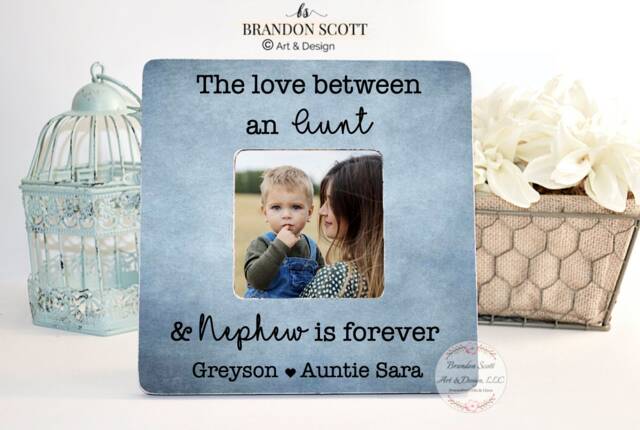 Personalized Aunt & Nephew Picture Frame Frame, Nephew Aunt & Gift, From Nephew - image 1