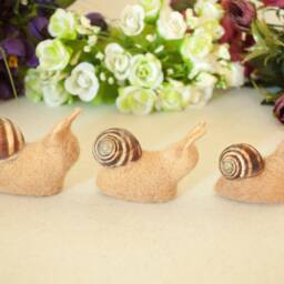 Needle Felted Snail, Waldorf Toys, Miniature Snail Figurines, Woodland Fairy Nursery, Tiny Christmas Ornament Fall Gifts - thumbnail 2