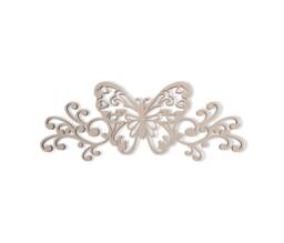 Wooden Butterfly Scroll Wall Decor Unfinished Mdf, Nursery Art - thumbnail 1