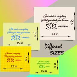In-Style Decals Wall Vinyl Decal Home Decor Art Sticker Buddha Quote The Mind Is Everything. What You Think Become Mural Design 246 - thumbnail 2