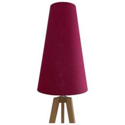 Raspberry Pink Textured 100% Linen Extra Tall Tapered Cone Lampshade