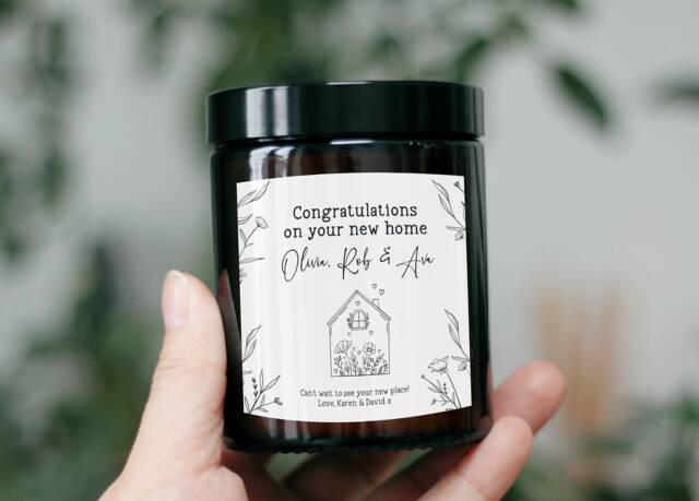 First Home Housewarming Gift For Friends Sister Colleague Daughter - Personalized New Candle Gifts Couple - image 1