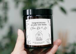 First Home Housewarming Gift For Friends Sister Colleague Daughter - Personalized New Candle Gifts Couple - thumbnail 1