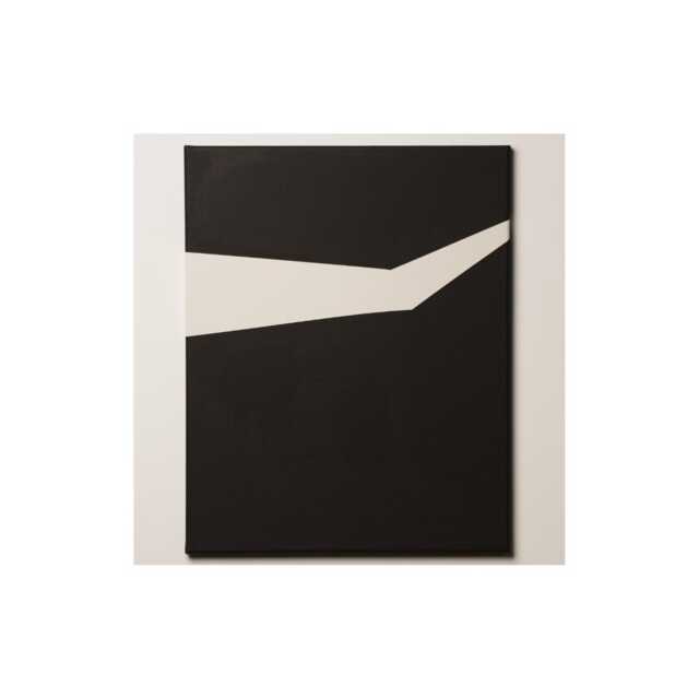 Original Modern Minimalist Painting On Canvas Art Wall Geometric Black & White Decor