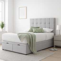 Handmade Plush Velvet Ottoman Bed With 54 - thumbnail 2