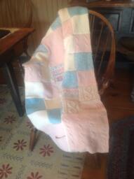 Price Reduced Throw Quilt Handmade From Repurposed Wool Sweaters - thumbnail 1