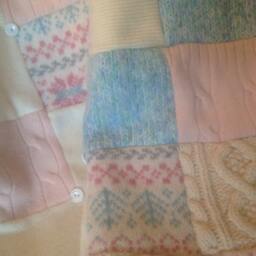 Price Reduced Throw Quilt Handmade From Repurposed Wool Sweaters - thumbnail 2