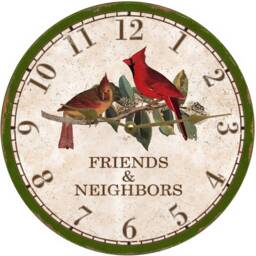Friends & Neighbors Cardinal Clock - thumbnail 3