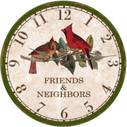 Friends & Neighbors Cardinal Clock - thumbnail 2