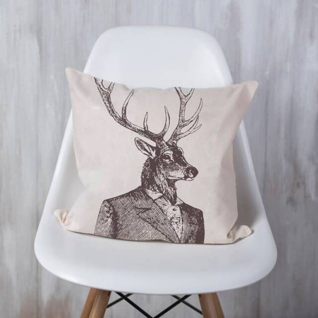 Dapper English Stag Cushion - image 1
