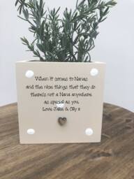 Nana Personalised Flower/Plant Pot Gift Nana Granny Nan Nannie Grandma Gran Nanna Or Any Name. Shabby Chic Style Birthday Christmas Etc