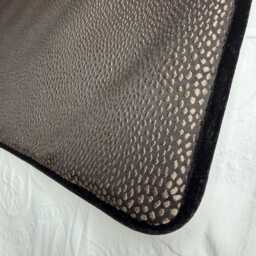 Luxury Bed Runner Brown Black Blean Ashley Wilde Velvet Piped Throw Double/King Super Handmade To Order Kk Pearl Decor - thumbnail 2