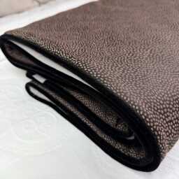 Luxury Bed Runner Brown Black Blean Ashley Wilde Velvet Piped Throw Double/King Super Handmade To Order Kk Pearl Decor - thumbnail 4