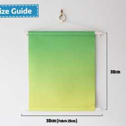 Green To Yellow Ombre Pin Banner - Wall Hanging - Enamel Display Collector Fabric Pennant - thumbnail 2
