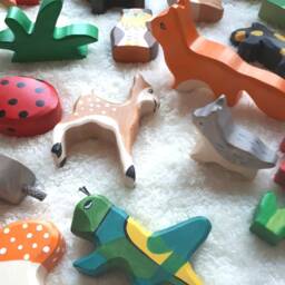 Waldorf Advent Calendar, Wooden Figures For Children , Forest Animals - thumbnail 4