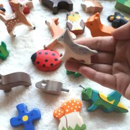 Waldorf Advent Calendar, Wooden Figures For Children , Forest Animals - thumbnail 3