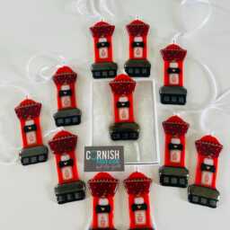 Post Box Fused Glass Christmas Decoration - Tree Decoration, Cornish Glass, Cornwall - thumbnail 2