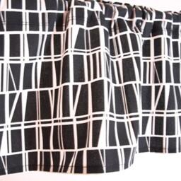 Curtain Panel Black White Checkered Modern Geometrical Decor Cafe Curtain Kitchen Valance Table Runner Napkins Tea Towel Great Gift - thumbnail 2