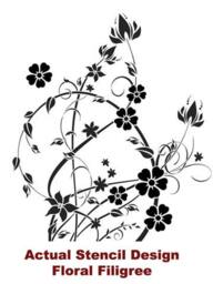 Large Stencil Floral Filigree - Reusable Stencils Instead Of Wall Decals - thumbnail 4