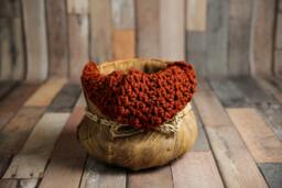 Chunky Spice Orange Baby Blanket Newborn Photography Prop