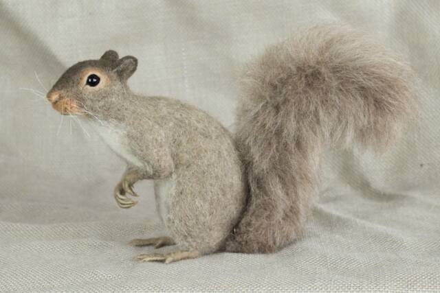 Made To Order Needle Felted Squirrel Custom Needle Felted Animal Sculpture - image 1