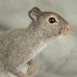Made To Order Needle Felted Squirrel Custom Needle Felted Animal Sculpture - thumbnail 4