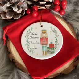 Personalised Fairy Christmas Santa Sack, Custom Nutcracker Stocking, Holiday Linen Gift Bag - thumbnail 4