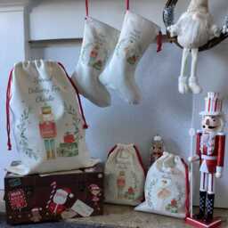 Personalised Fairy Christmas Santa Sack, Custom Nutcracker Stocking, Holiday Linen Gift Bag - thumbnail 2