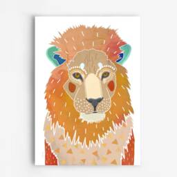 African Animal Print Set Of 3, Nursery Wall Decor, Safari Art, Living Room Kids Cheetah, Tiger, Lion - thumbnail 3