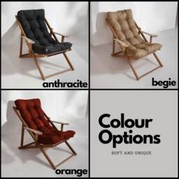 Premium Wooden Patio Chair With Armrest, Adjustable Garden Sun Lounger, Comfortable Outdoor Deck Chair, Balcony Foldable - thumbnail 3