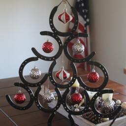 Horseshoe Christmas Tree Lucky, Gifts, Rustic Holiday Decor, Rancher Cowboy Horse Lover, Western Cowgirl Gift - thumbnail 2