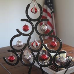 Horseshoe Christmas Tree Lucky, Gifts, Rustic Holiday Decor, Rancher Cowboy Horse Lover, Western Cowgirl Gift - thumbnail 3