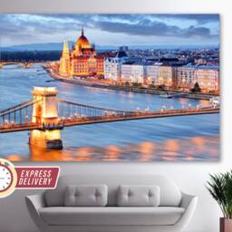Budapest Skyline, Canvas, Wall Art, Photo, Print, Poster, Hungary Hungarian Gift - thumbnail 2