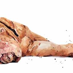 Dogue De Bordeaux Print 17x12cm - White Rustic Frame - Mastiff Wall Art, Gift For Ddb Owners - thumbnail 3
