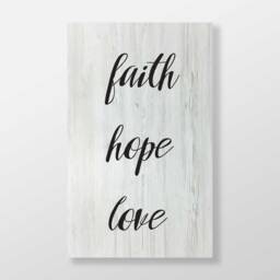 Faith Hope Love Wood Sign Rustic Farmhouse Wall Decor - thumbnail 3