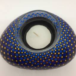 "Mandalastein Tea Light Holder ""Night Blue" - thumbnail 2