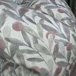 Decorative Pillow Cover Leaf Design Cushion Cover, Sanderson Fabric, Purple-Plum Countryside Decor, Sofa Scatter - thumbnail 2