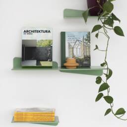 Metal Floating Wall Shelves Set Of 3, Minimalist Bent Metal Set, Modern Mounted Shelves, Handmade Furniture - thumbnail 2
