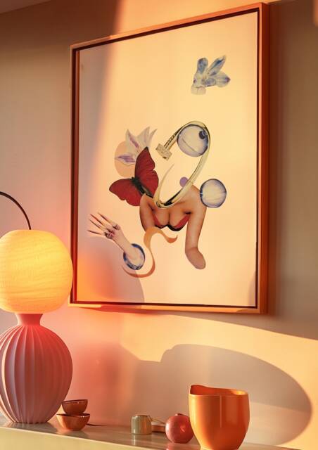 Wall Art - Poster Home Decor Print Collage No. 239 - Mischievous Gal - image 1